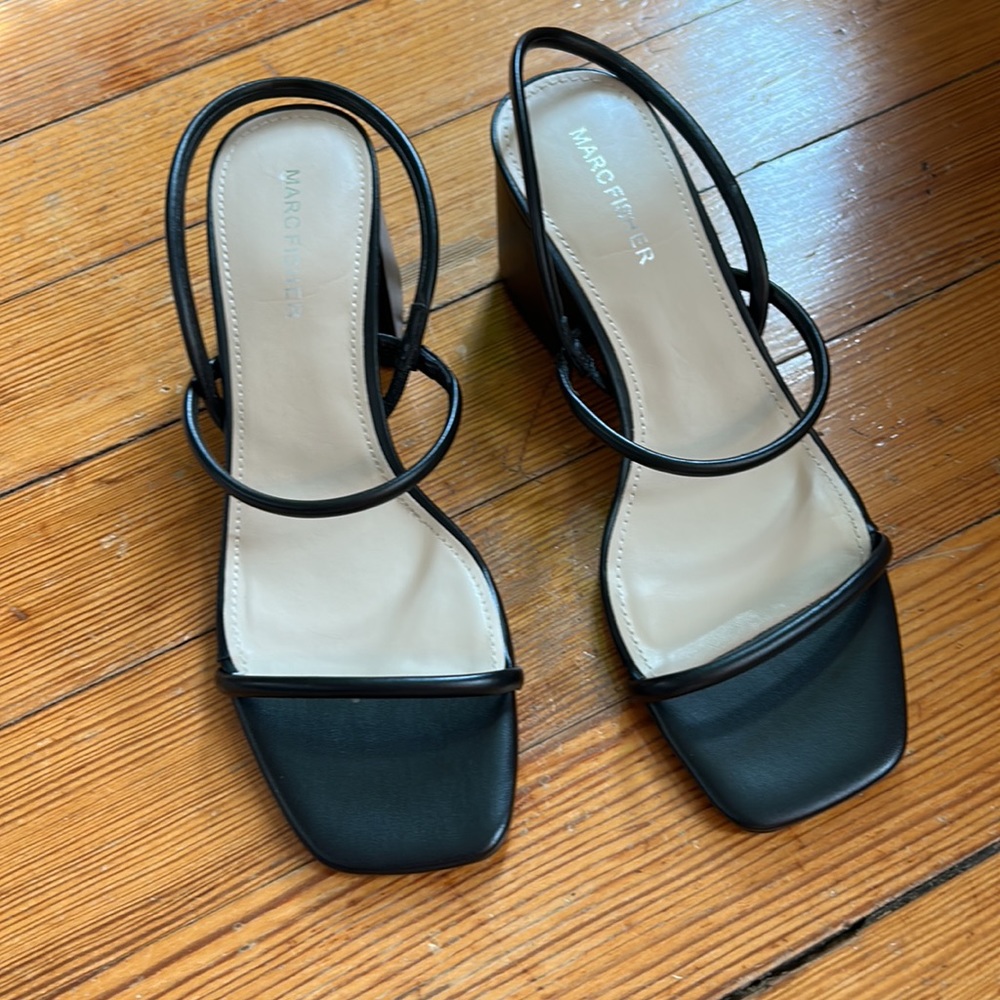 Black strapped sandals